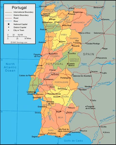 Kliknij dwukrotnie na mapę, aby powiększyć wybrany obszar mapy. Portugalia mapa
