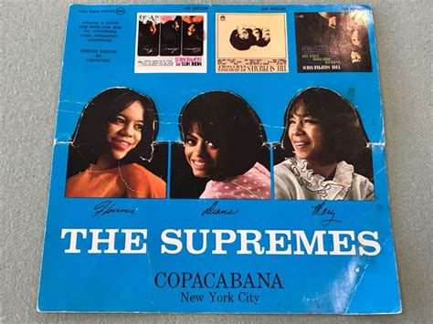 Signed The Supremes Table Promotional Card From Debut Engagement At