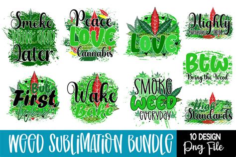 Weed Sublimation Bundle Graphic By Gatewaydesign · Creative Fabrica