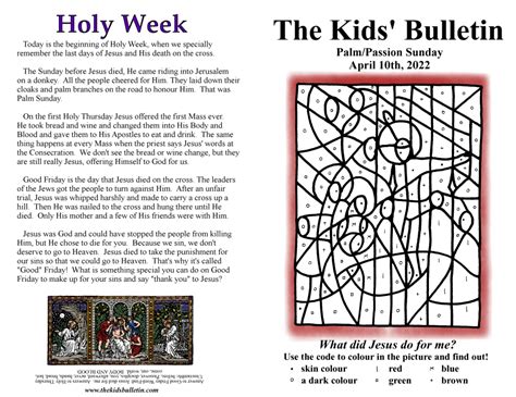 The Kids Bulletin Palm Sunday The Kids Bulletin