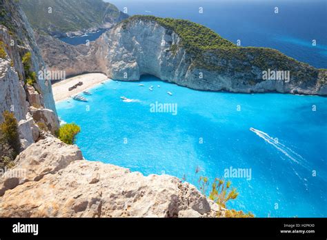 Navagio Bay And Ship Wreck Beach The Most Famous Natural Landmark Of