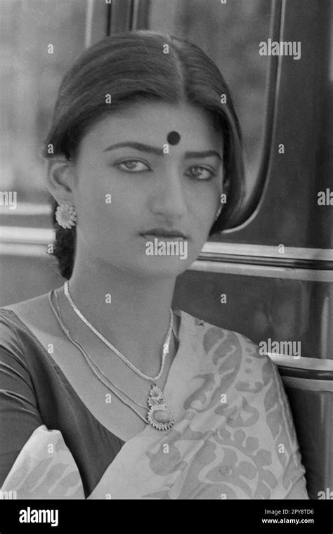 Indian Old Vintage 1980s Black And White Bollywood Cinema Hindi Movie Film Actor India Sarika
