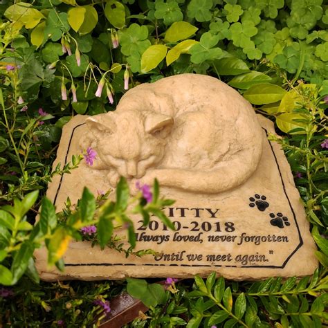 Cat Memorial Stone Custom Cat Memorial T Cat Sympathy Etsy