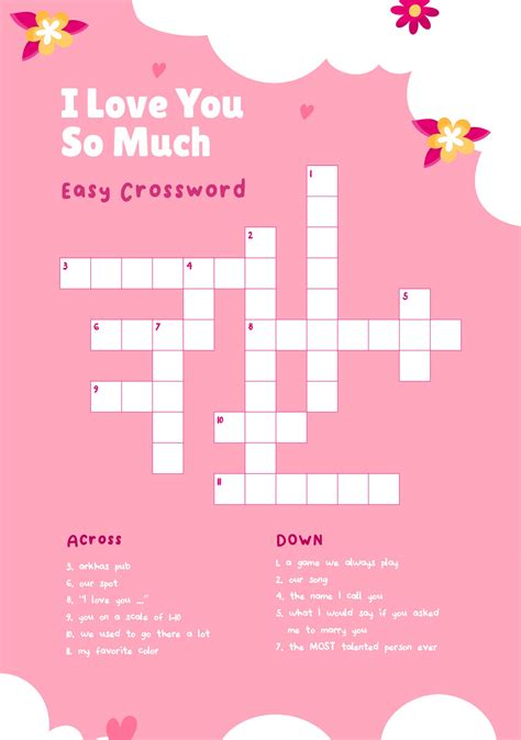 4 Best Very Easy Crossword Puzzles Printable PDF For Free At Printablee