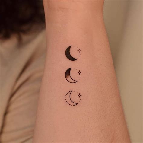 Minimalist Moon Phases Tattoo On The Wrist