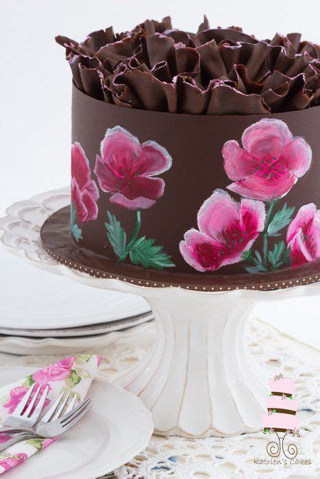 Food Art How To Paint Flowers On A Cake Make Painted Cakes Hand