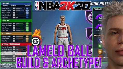 Lamelo Ball Archetype And Build For Nba 2k20 Sharp Takeover 40pt