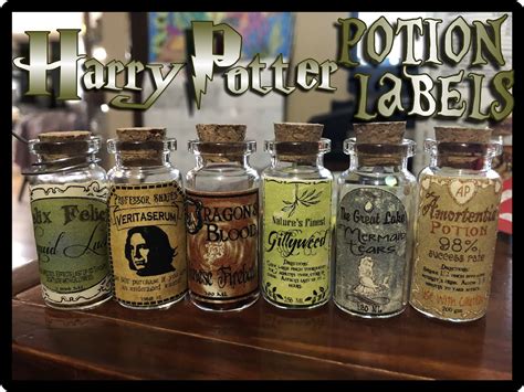 Printable Harry Potter Potions Recipes