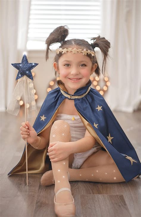 Kids T Set Magic Wand Cape Set Celestial Capebirthday Outfit