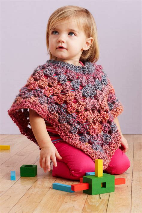 Baby Poncho Pattern Crochet Lion Brand Yarn