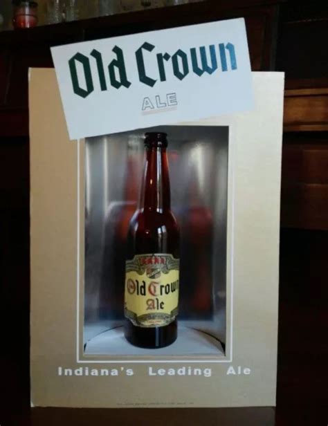 Vtg Old Crown Ale Centlivre Beer Bottle Advertising Bar Display 3d Sign