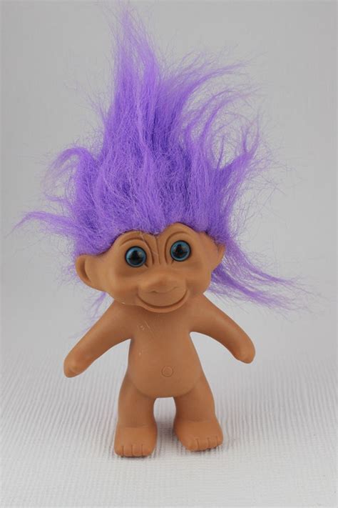 Vintage Troll Dolls Tnt Yellow Hair Purple Hair Naked Nude Toy My XXX