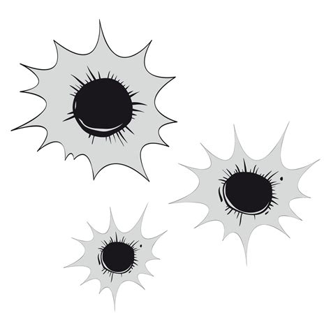 Grey Euclidean Vector Gray Bullet Holes Png Download 15001500