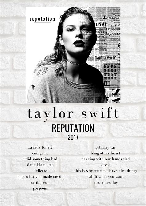 Taylor Swifts Iconic Reputation Album Poster