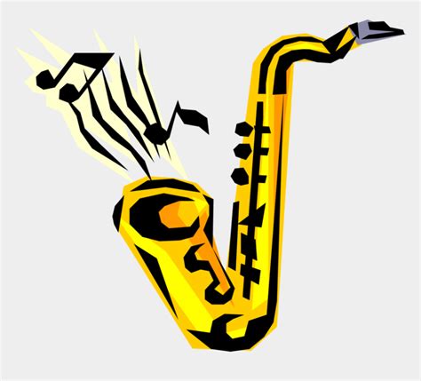 Vector Illustration Of Saxophone Brass Single Reed Harlem Renaissance