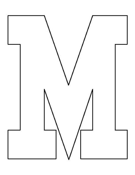 Letter M Pattern Use The Printable Outline For Crafts Creating