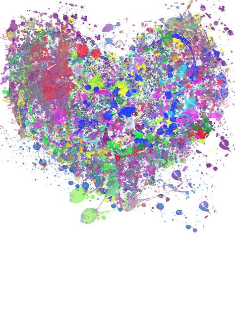 Paint Splatter Heart Stickers By Bekkiasquith Redbubble