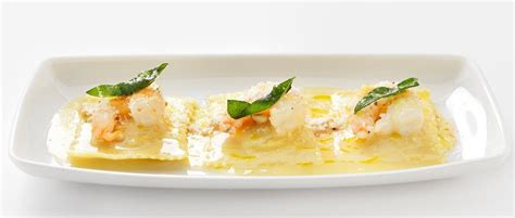 Serve the ravioli with the butter sauce, garnished with the hazelnuts. butternut squash ravioli + Prawns with crispy sage, beurre ...