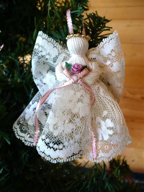 2 Victorian Handmade Lace Angels Christmas Angel Crafts Christmas