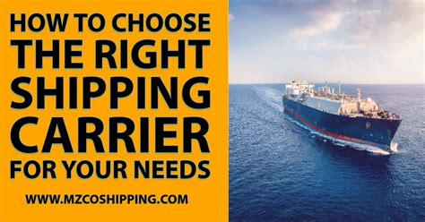 How To Choose The Right Shipping Carrier For Your Needs Al Mesbah Al