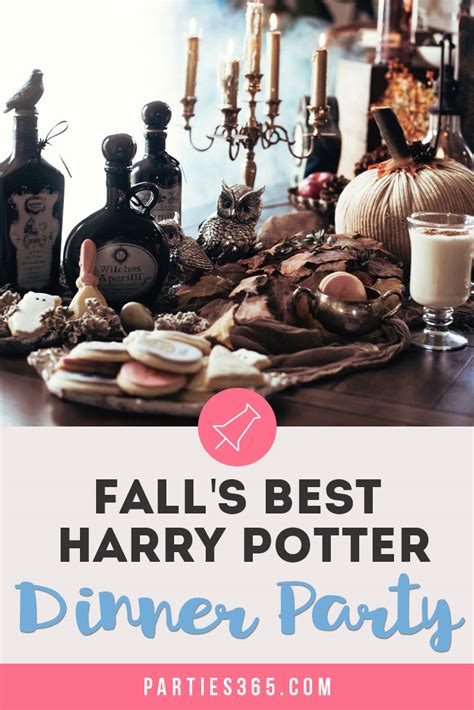 Turning away from the array of potions bottles, we'll head through the halls to herbology and to the perfects' bathroom to see. Harry Potter Fall Dinner Party Ideas & Decor | Parties365