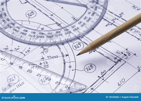 Technical Drawing Stock Photo Image Of Macro Design 18334686