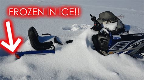 How To Rescue Snowmobile Stuck In Ice Youtube