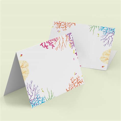 Coral Reefs Place Cards Clementina Sketchbook