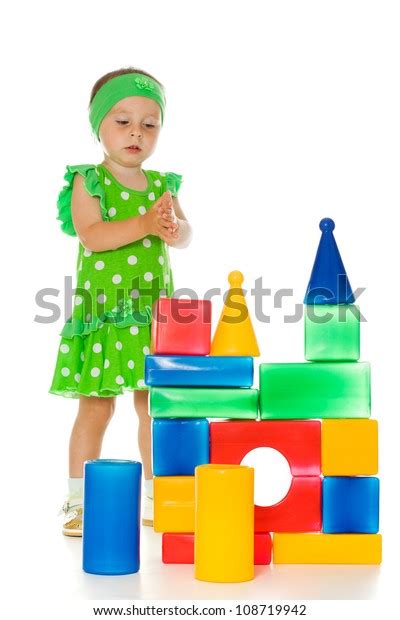 Little Girl Playing Toy Cubes On Stock Photo 108719942 Shutterstock
