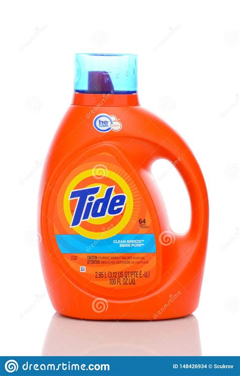 A 100 Ounce Bottle of Tide Clean Breeze Laundry Detergent Editorial ...
