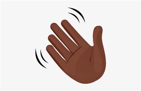 Waving Hand Emoji Black Hand Waving Emoji Free Transparent Png