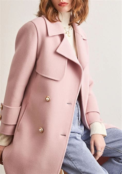 CLICK Or TAP On The Photo To SHOP This Beautiful Pink Wool Coat New
