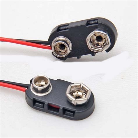 10pcs New Snap On 9v 9 Volt Battery Clip Connector Hard Shell In