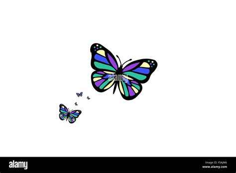Flying Butterflies Graphic Stock Photo Alamy