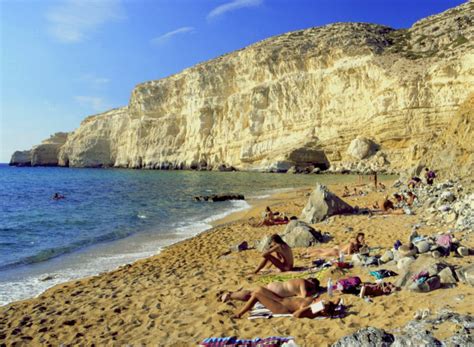 Greece Crete Matala Nude Beach Photo From Matala In Heraklion Greece Com