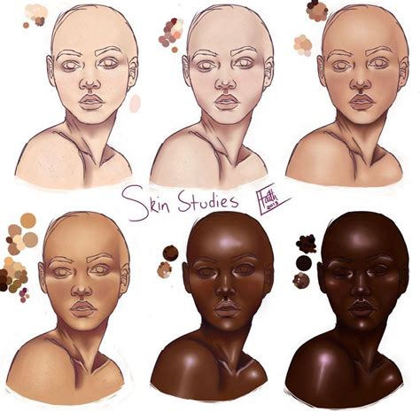 Skin Tones In Digital Painting Skin Drawing Art Reference Palette Art