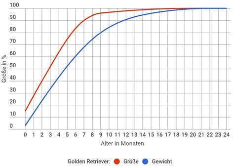 Die größe von jungen und mädchen entwickelt sich unterschiedlich. Golden Retriever Wachstum - Größe u. Gewicht (mit Tabellen ...