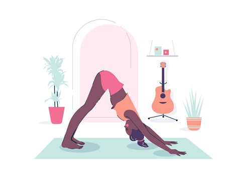 Free Stretching Yoga Illustration Ai