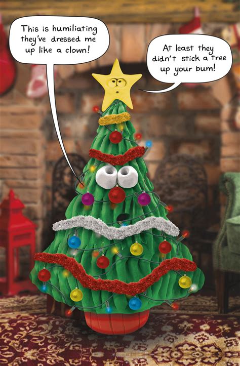 Christmas Tree Dressed Up Like A Clown Funny Christmas Card Cards