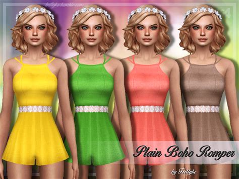 Sims 4 Ccs The Best Romper By Trillyke