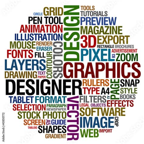 Graphic Design Words Illustration Stock Adobe Stock