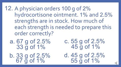 Ptcb Ptce Practice Test Question 12 Alligation Pharmacy Math