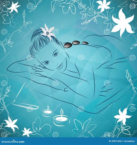 spa massage stock vector illustration of lifestyle health 30931406