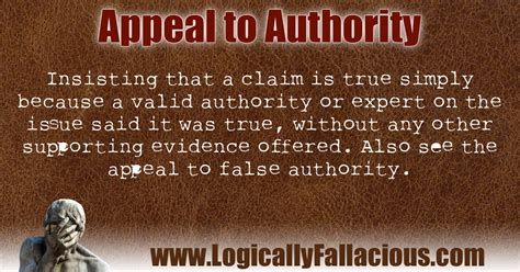 Appeal To Authority
