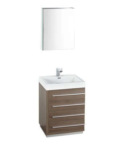 It also comes in gray and antique coffee colorways. 24 Inch Gray Oak Modern Bathroom Vanity, Medicine Cabinet