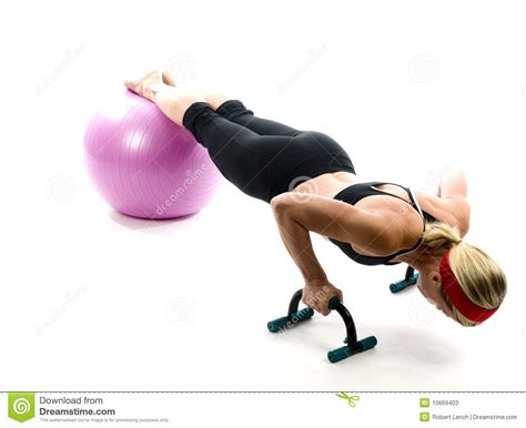 They're perfectly allowed to do real, plank pushups if they choose. Woman Push Up Bars Fitness Ball Stock Photos - Image: 10669403