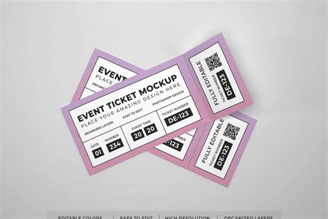 Free Event Ticket Mockup Template | Deeezy