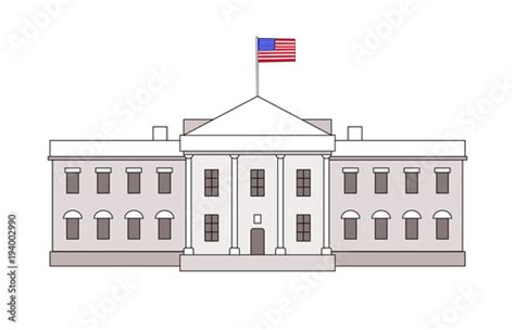 How To Draw The White House Easy House Draw Kids Shown Center Step By