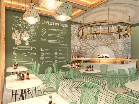 Heavenly Crust Pizzeria Interior Design On Behance Restaurant