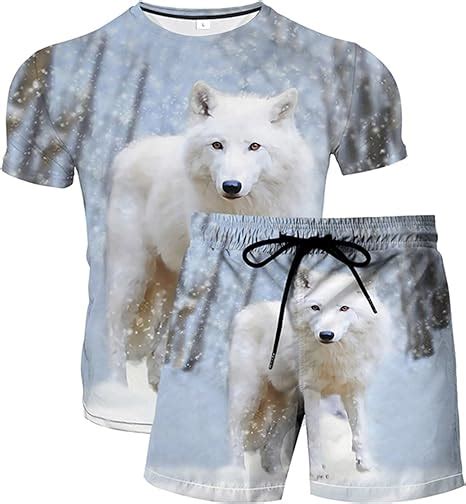 Summer Wolf Men T Shirt Fashion Casual T Loose T Shirt Sports